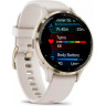 Часы GARMIN VENU 3S SOFT GOLD STAINLESS STEEL BEZEL WITH IVORY CASE AND SILICONE BAND 010-02785-04